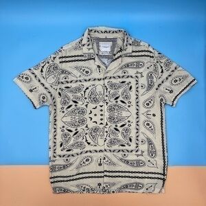 Denim & Flower Casual Button-Down Shirt